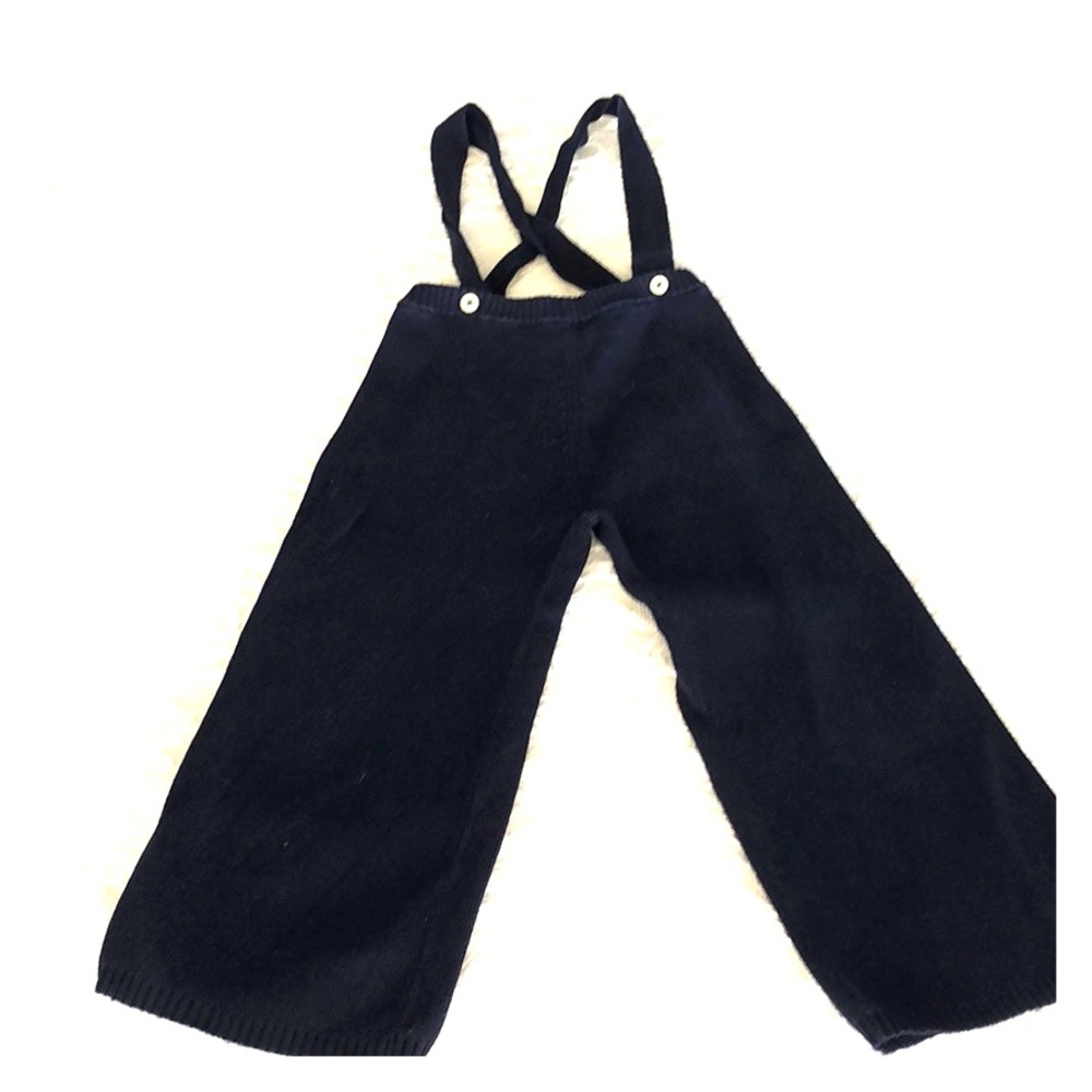 Cutest navy knot pants with suspenders